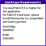 PalmOS5: Requirements Dialog 2.1.0 b7